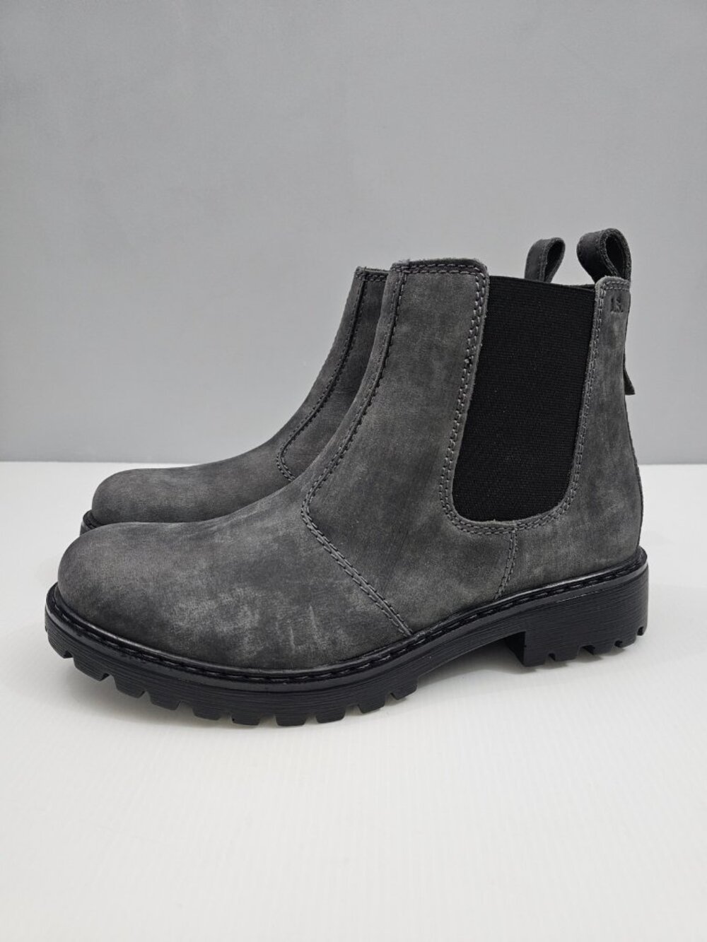 Josef Seibel Marta 06 Chelsea Ankle Boot Womens EU 39 Gray Leather Lug Sole NEW - Picture 14 of 14